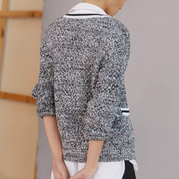 HTF Anthropologie Maeve Tweed Boyfriend Cardigan - Picture 3 of 7